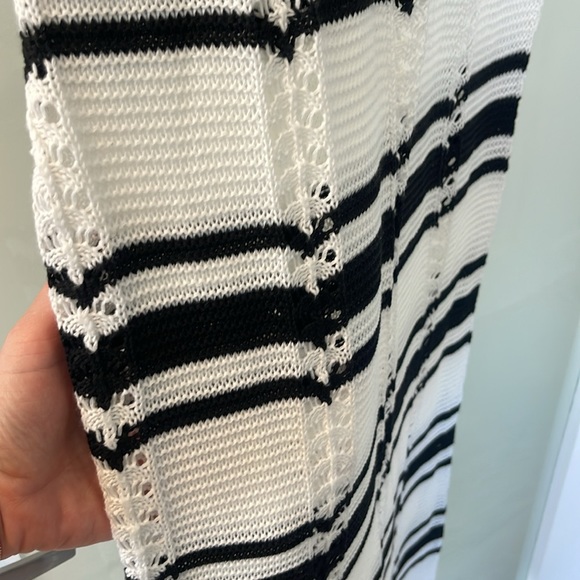 Black & White Crochet Dress/Beach Cover-Up. New without tags, never worn - Picture 8 of 8